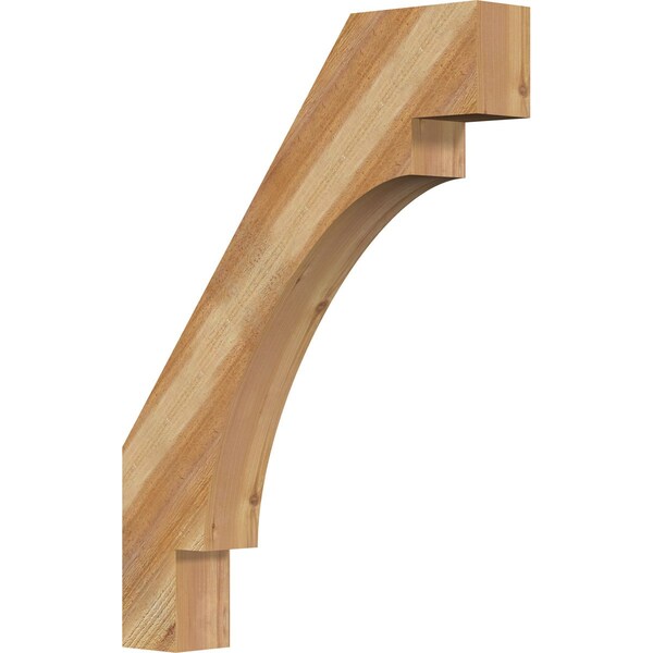Ekena Millwork 4"W x 24"D x 32"H Merced Rough Sawn Knee Brace, Western Red Cedar BRC04X24X32MRC00RWR - main